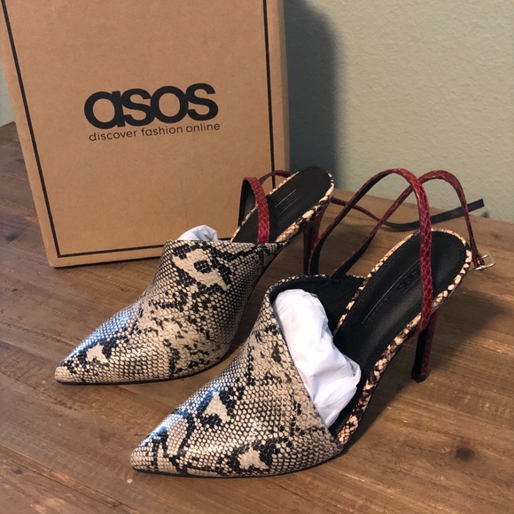 ASOS Shoes - Snake Mule Heels
